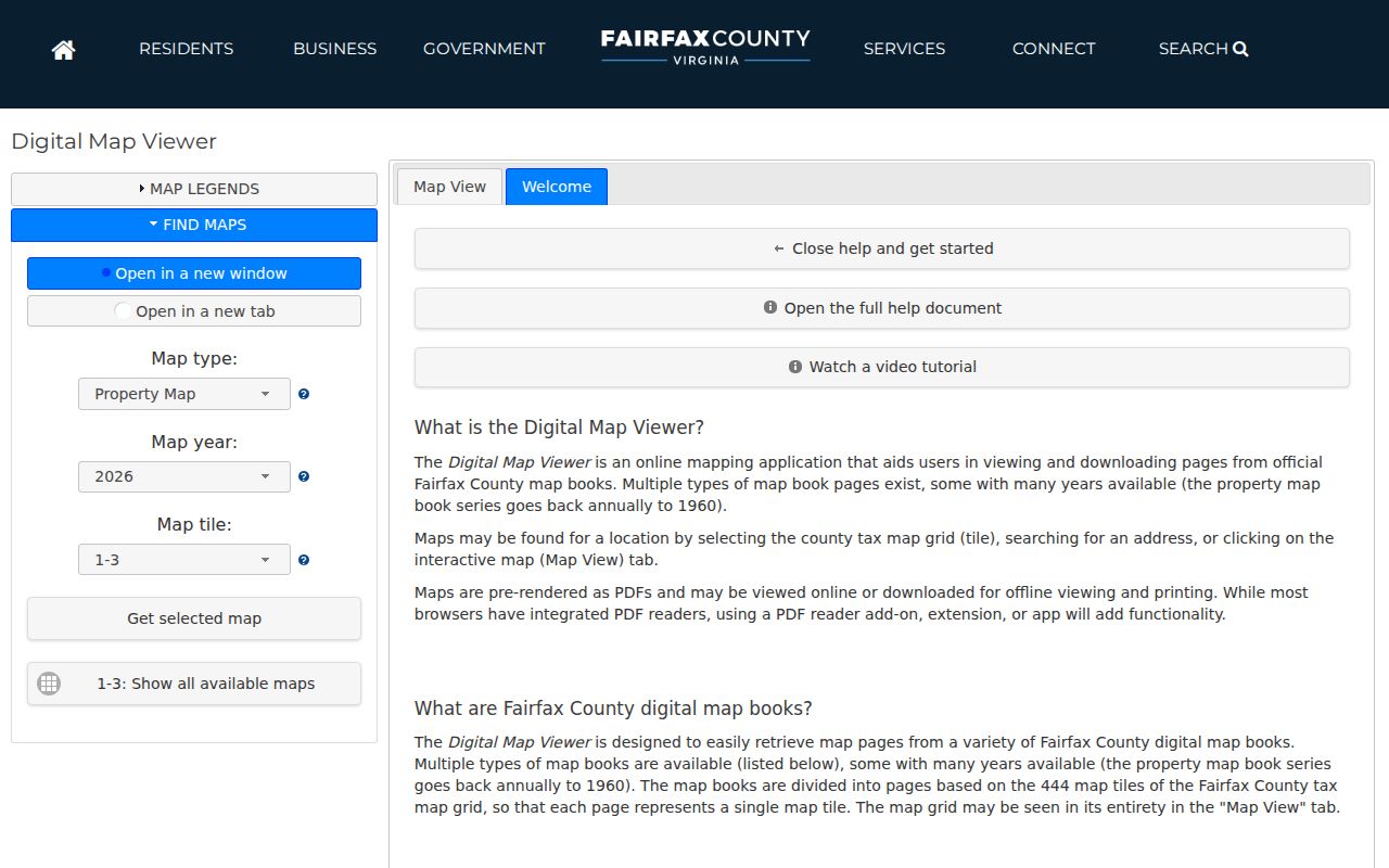 Burke residents directory Fairfax Digital Map Viewer parcel layers