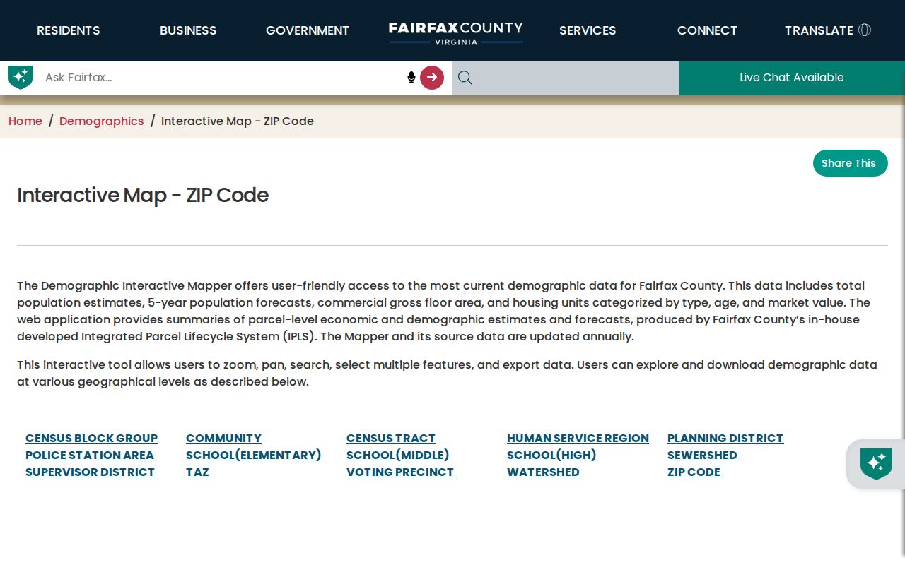 Burke ZIP code directory Fairfax County ZIP map
